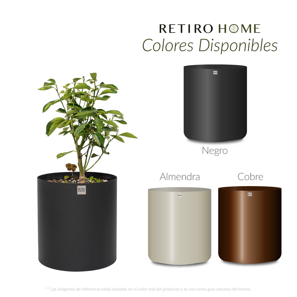 GENERICO - Matera Cilíndrica 30x50 cm para interior y exterior