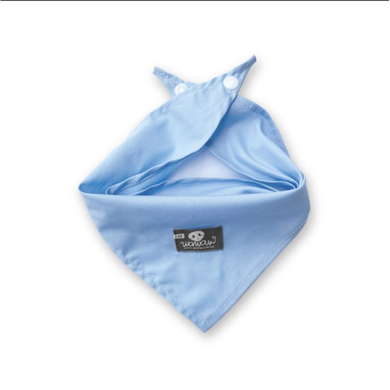 WAWAW - Pañoleta para perro talla S unicolor azul claro Wawaw