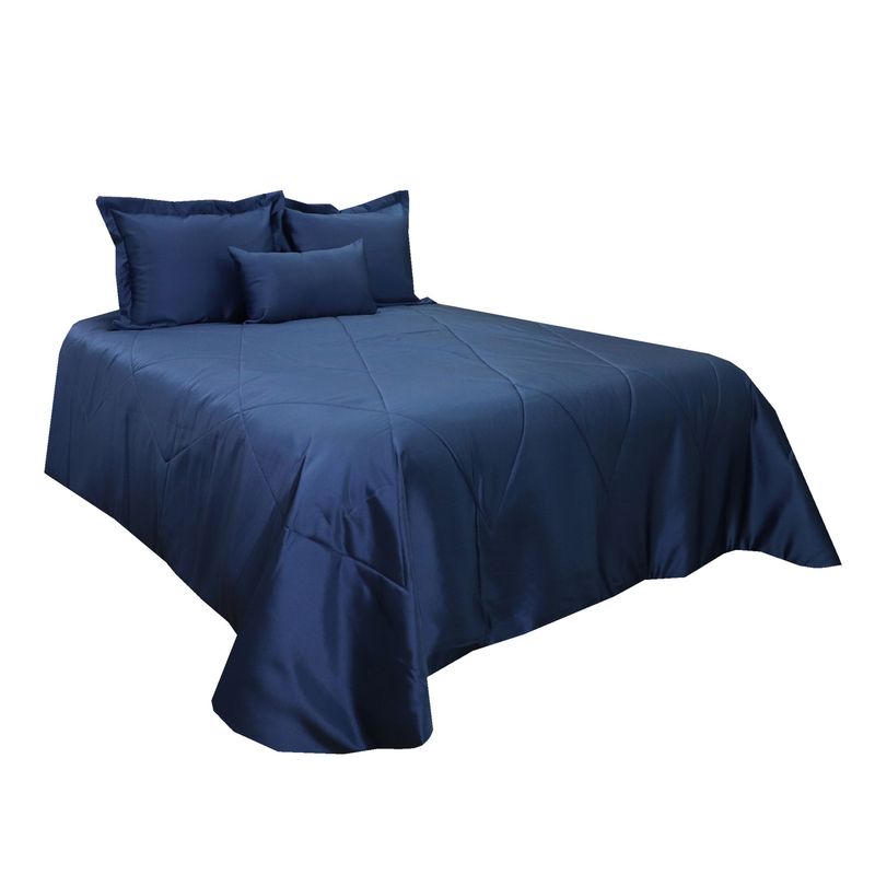 HOMETEX - TENDIDO SATIN GOLD DOBLE AZUL