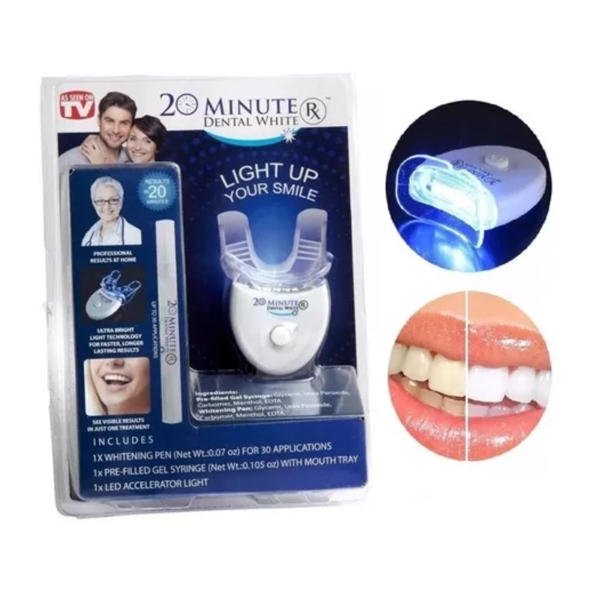 AFM - Kit De Blanqueamiento 20 Minutes Dental White Luz Led