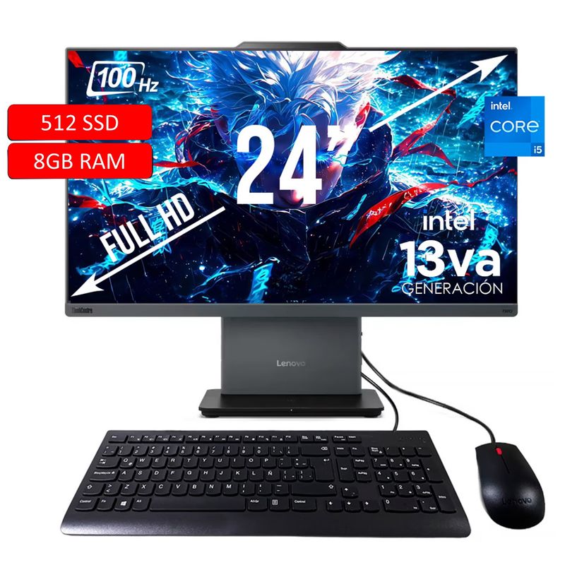 LENOVO - LENOVO ThinkCentre Neo 50a 24 Gen 5 Intel Core I5 13420H SSD 256GB 8GB 23.8" FHD