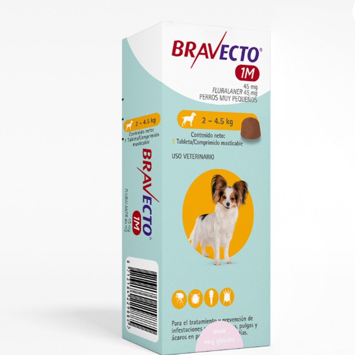 MSD - Bravecto 2-4.5kg 1 Mes Antipulgas
