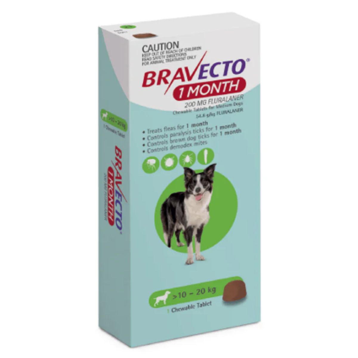 BRAVECTO - Bravecto 10-20kg 1 Mes Antipulgas