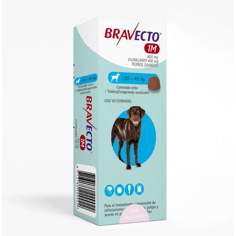 BRAVECTO - Bravecto 20-40kg 1 Mes Antipulgas