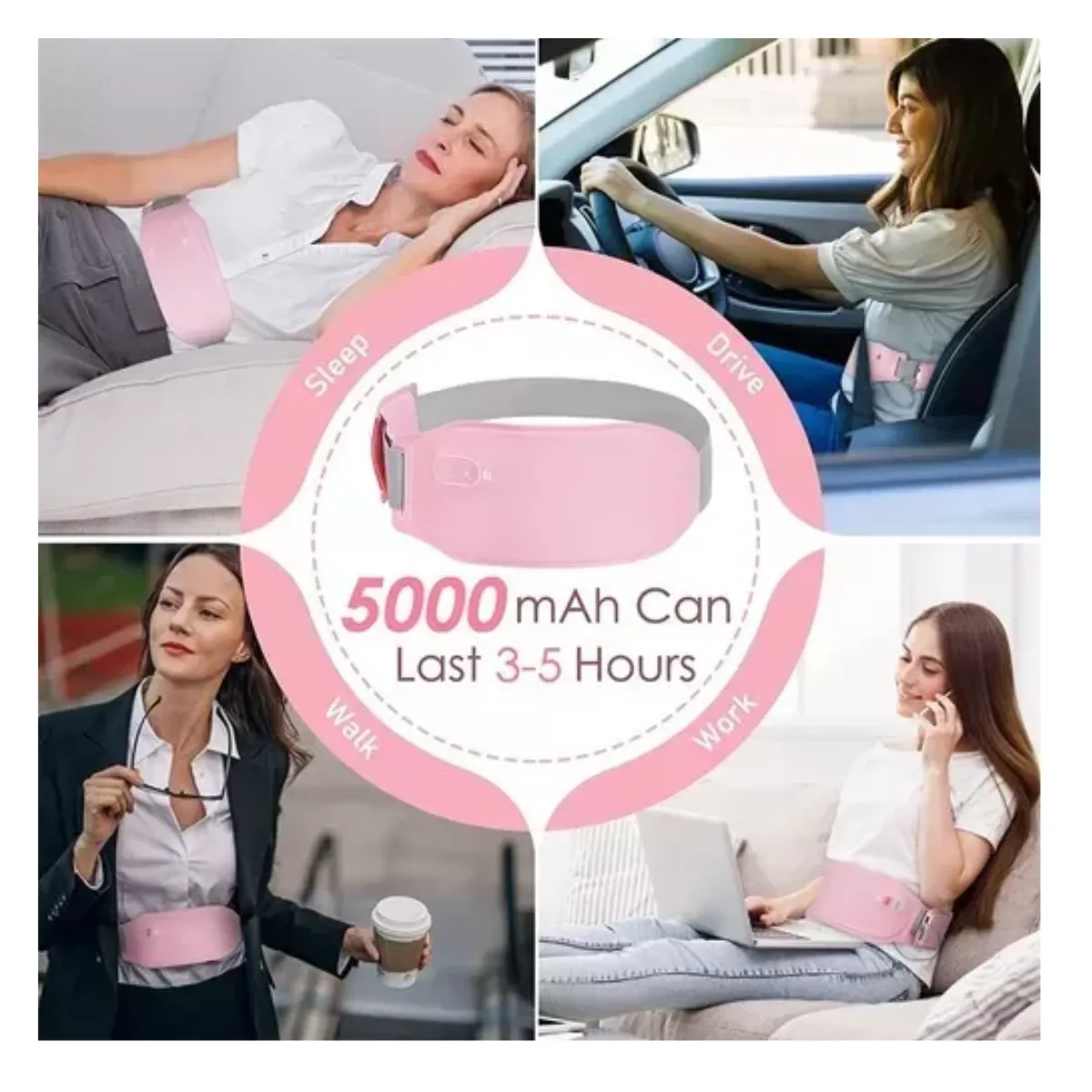 AFM - Banda Cinturón Masajeador Térmico Dolor Periodo Menstrual