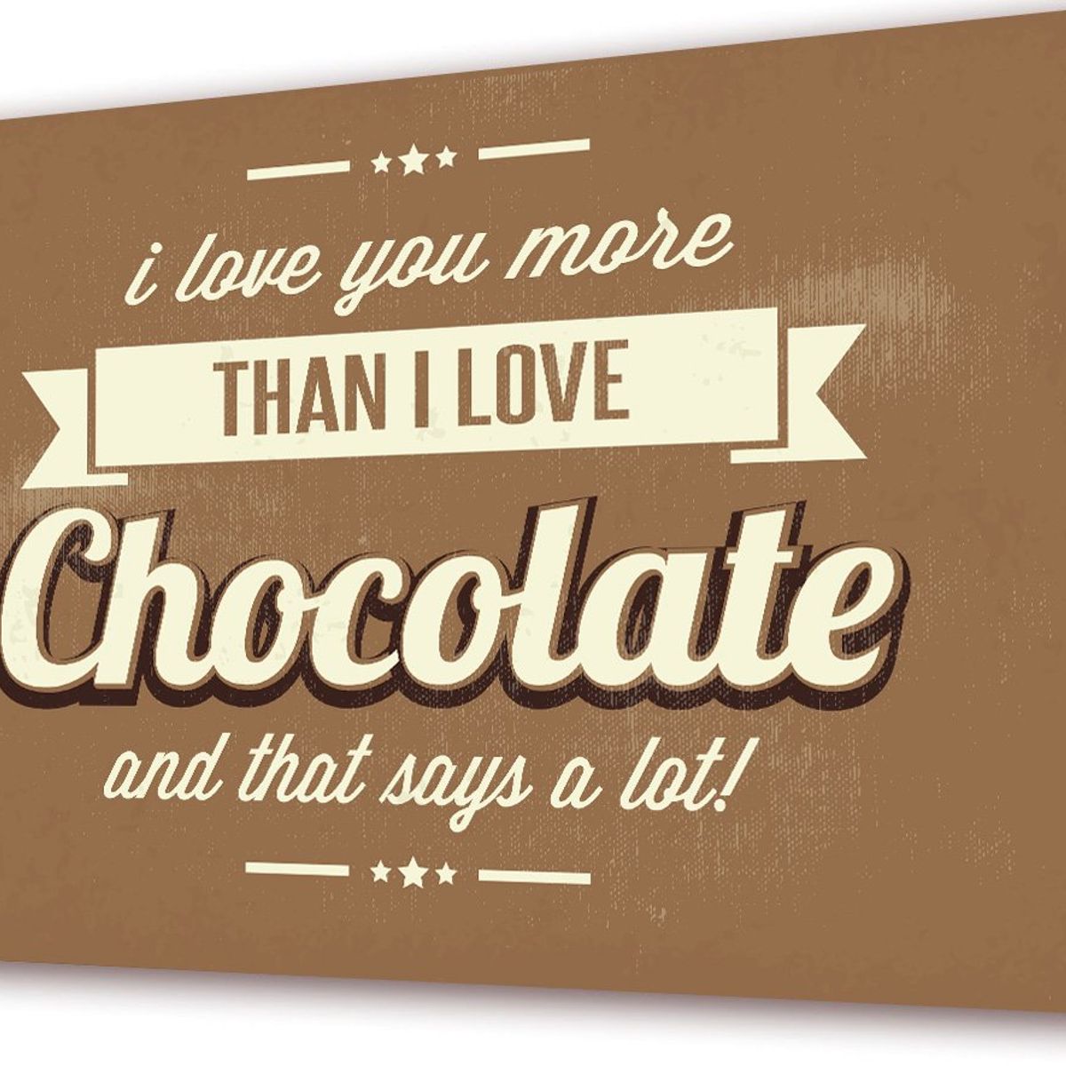 ART INDUSTRY - Cuadro 50x30cms Decorativo Frase CHOCOLATE