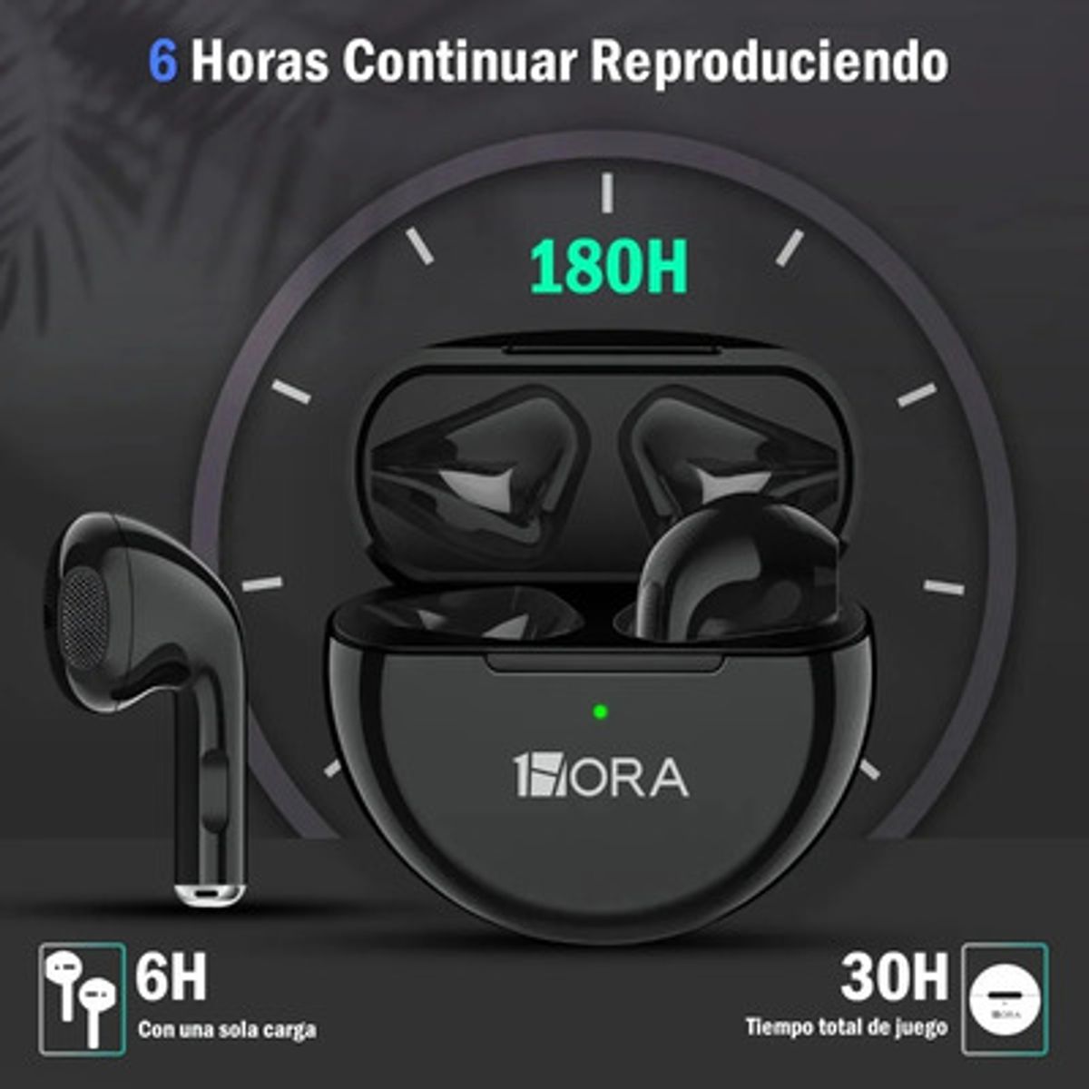 1 HORA - 1Hora Auriculares Inalambricos In-Ear Bluetooth TWS AUT119