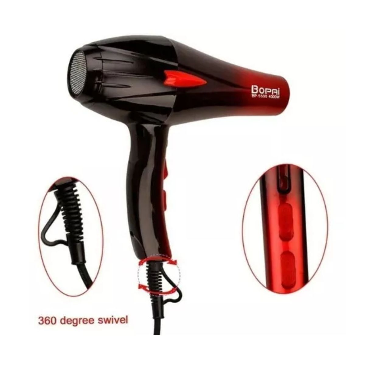 BOPAI - Secador De Cabello Profesional Bopai