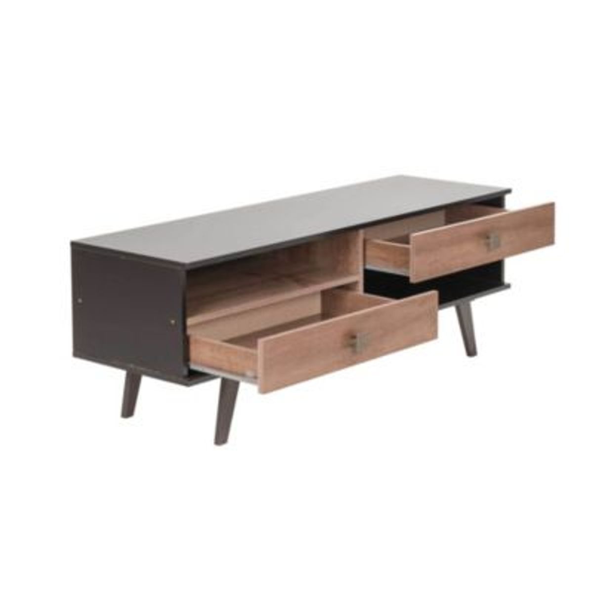 MOLTI - Mueble Mesa para Televisor Negro Cafe Retro
