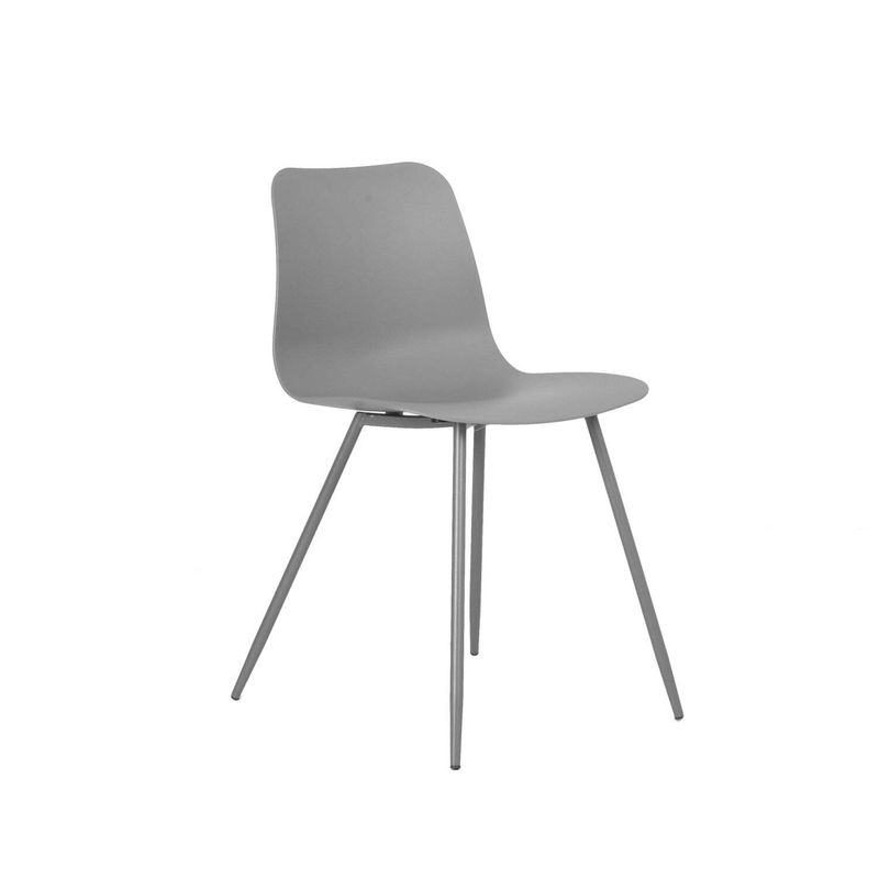 MUEBLES FIOTTI - Set x4 Sillas auxiliar Gris Wateka