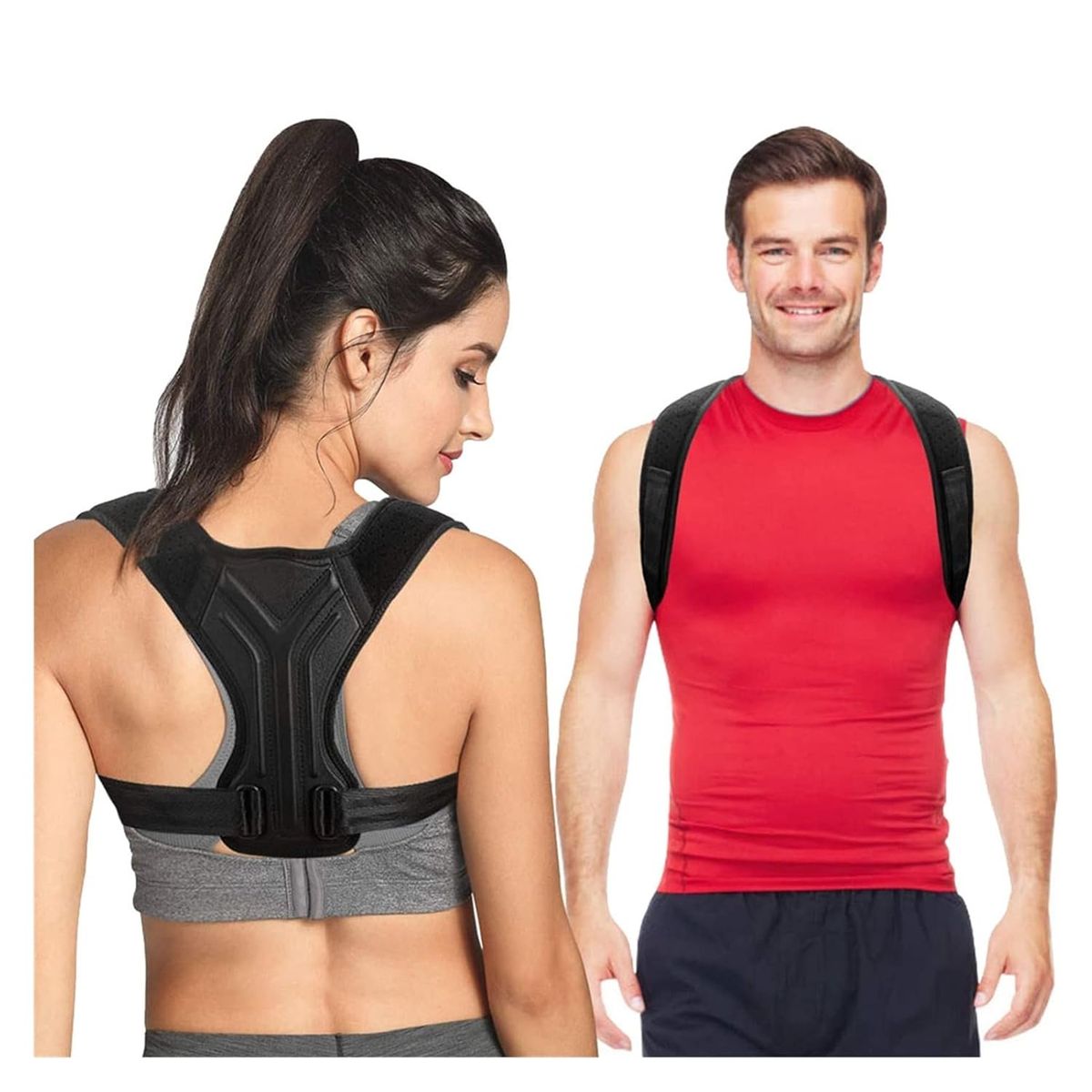 GENERICO - Corrector de Postura Soporte Ajustable de Espalda unisex