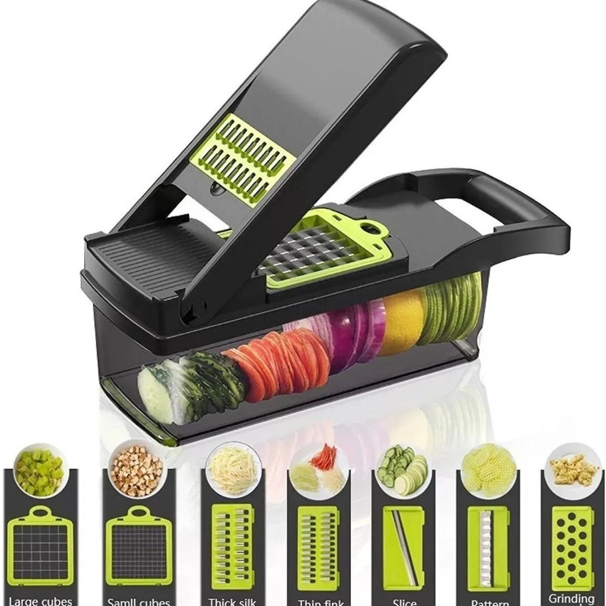 GENERICO - Rebanador Tajador Picador Rallador Alimentos Multi-funcional