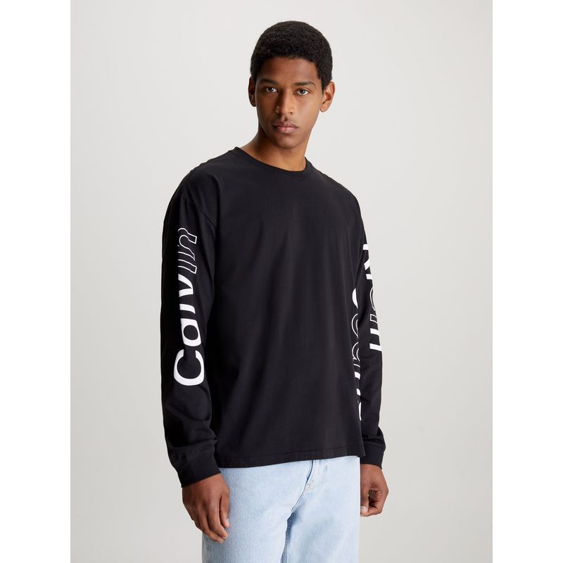 CALVIN KLEIN - Camiseta De Manga Larga Con Logo Gráfico Calvin Klein