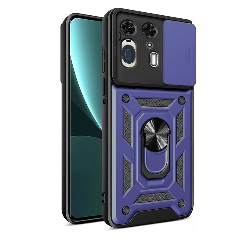 GENERICO - Funda Estuche Case Slider Compatible Con Motorola Edge 50 Ultra Azul