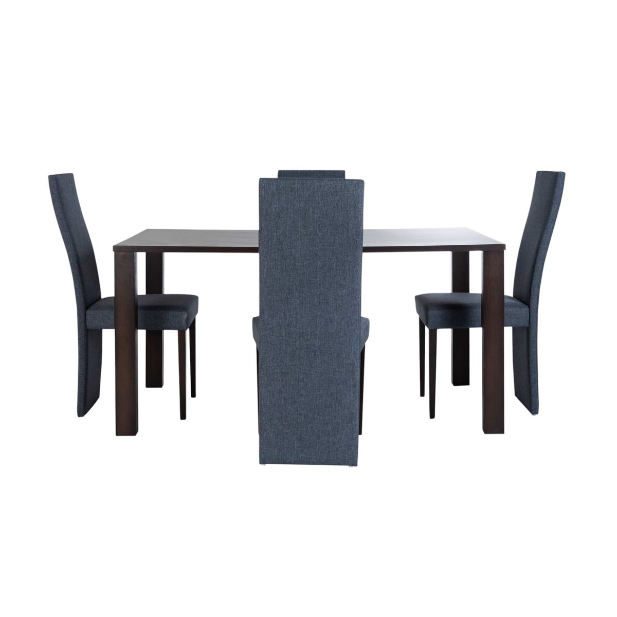 MUEBLES FIOTTI - Juego de comedor 4 Puestos Madera Wengue Eliazar