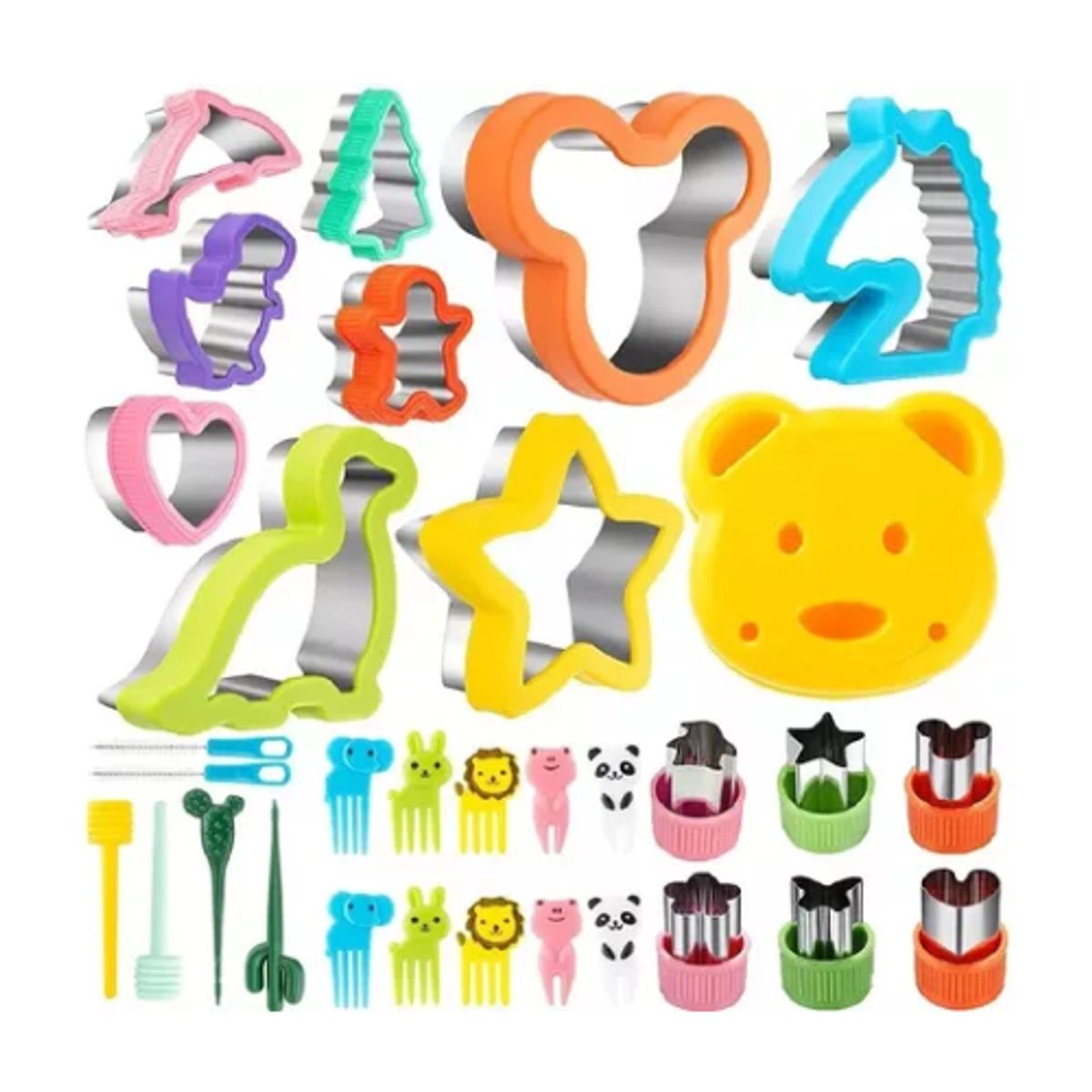 AFM - Kit Moldes De Corte Pan Fruta Comida Loncheras 26 Piezas
