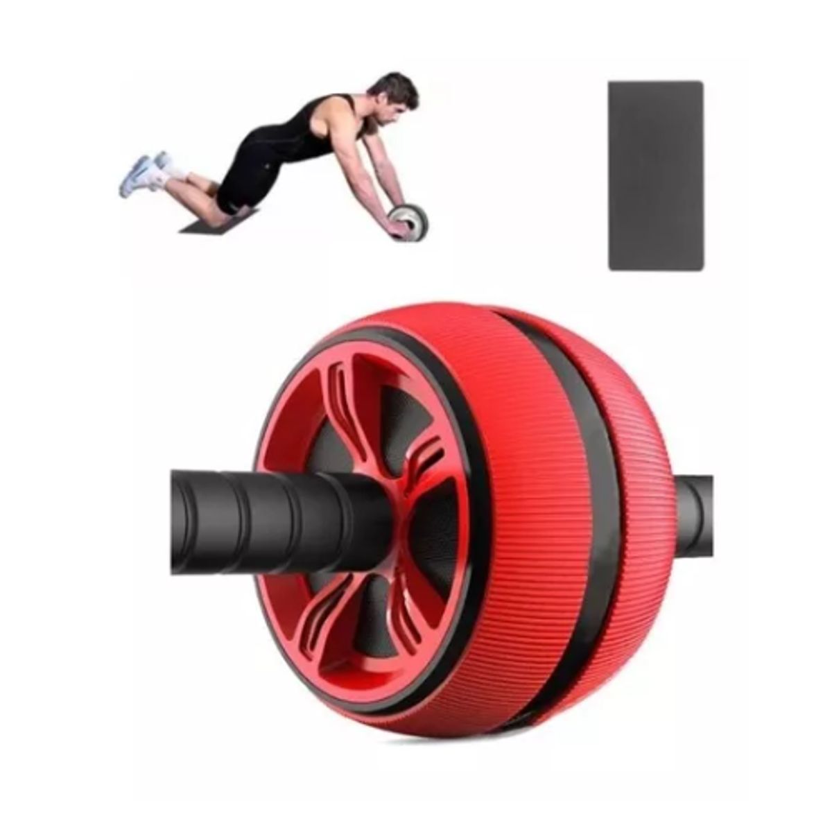 AFM - Rueda Para Abdominales Uso Rudo + Mini Tapete Antideslizante