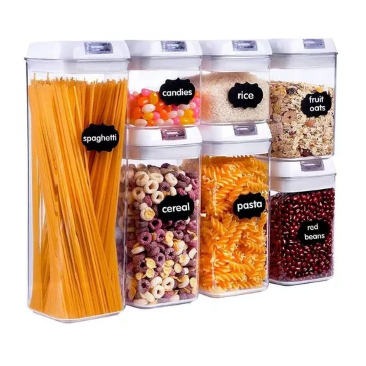 AFM - Organizador Frasco Hermético Cocina Tupper Recipiente Set X7