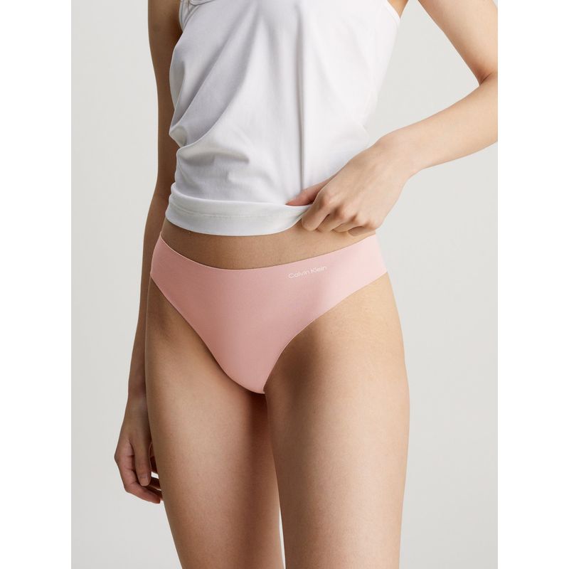 CALVIN KLEIN - Pantie Tipo Tanga Rosa - Invisible En Microfibra Calvin Klein