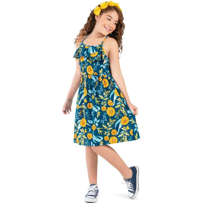 MARKETING PERSONAL - Vestido Infantil Azul Mp 78140
