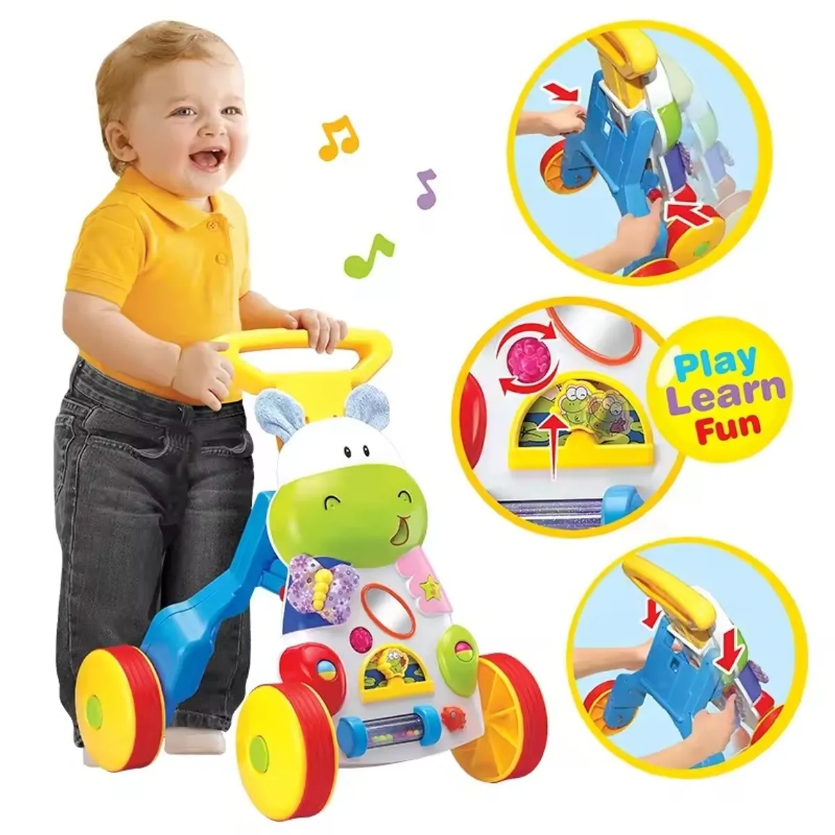 KIDSHOP - Andadera Caminador Bebes Primeros Pasos 2306 Hipopótamo