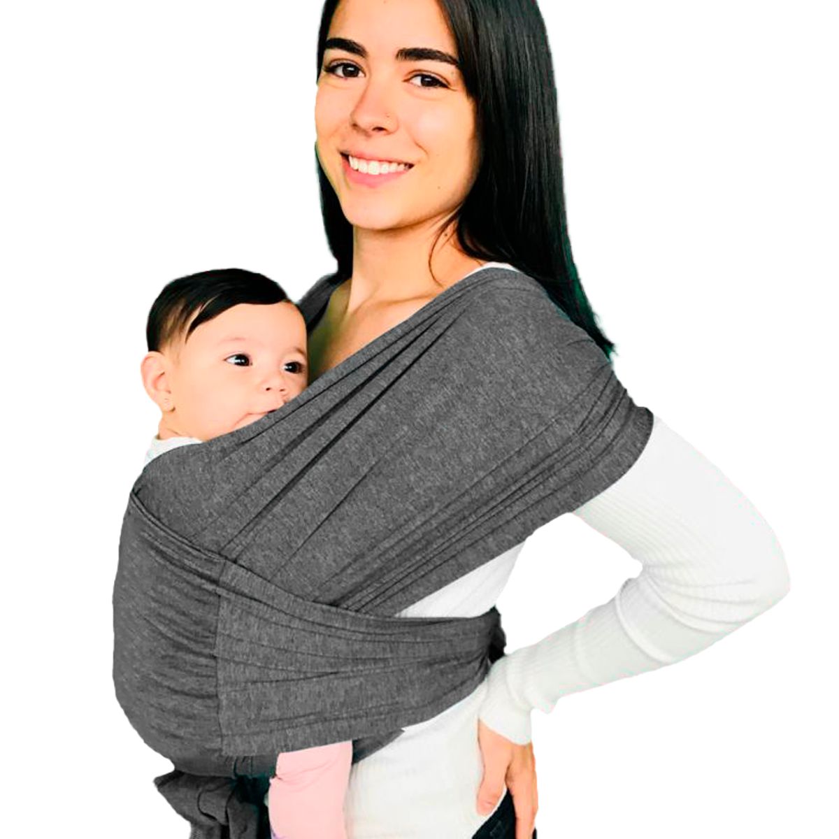 COZYTOS - Fular y porta bebe AJUSTABLE PLUS-Carbón- mundo bebe COZYTOS