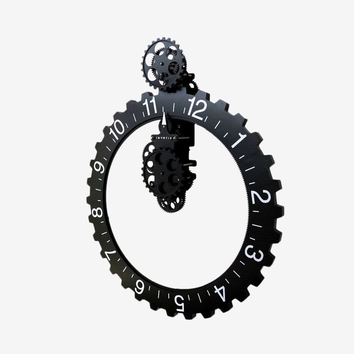 KIKKERLAND - Reloj De Pared Rueda Grande Negro