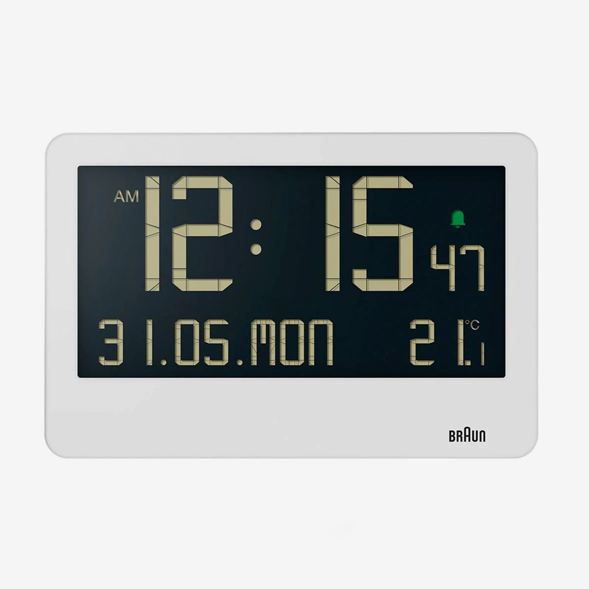 BRAUN - Relojes De Pared Digitales Blanco