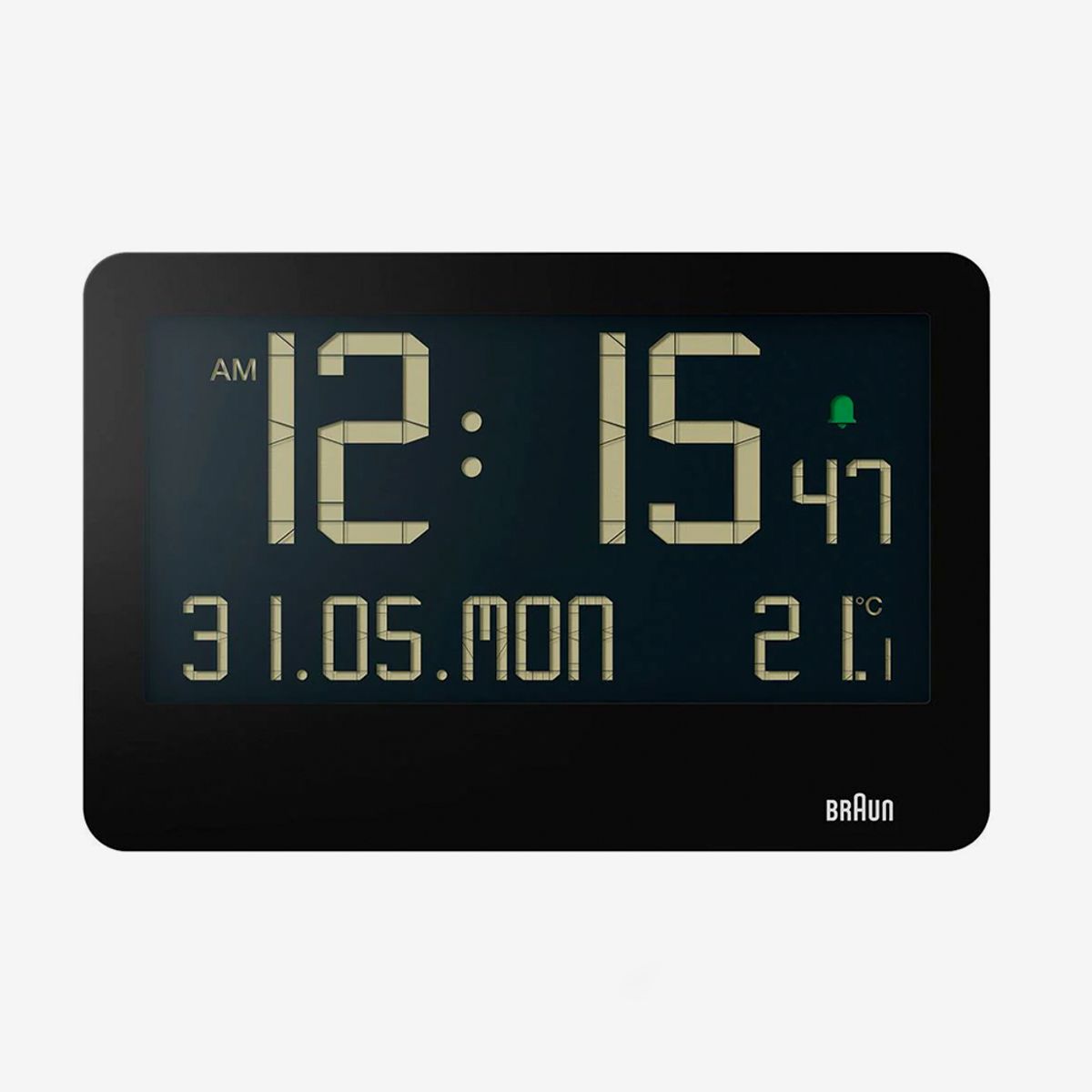 BRAUN - Relojes De Pared Digitales Negro