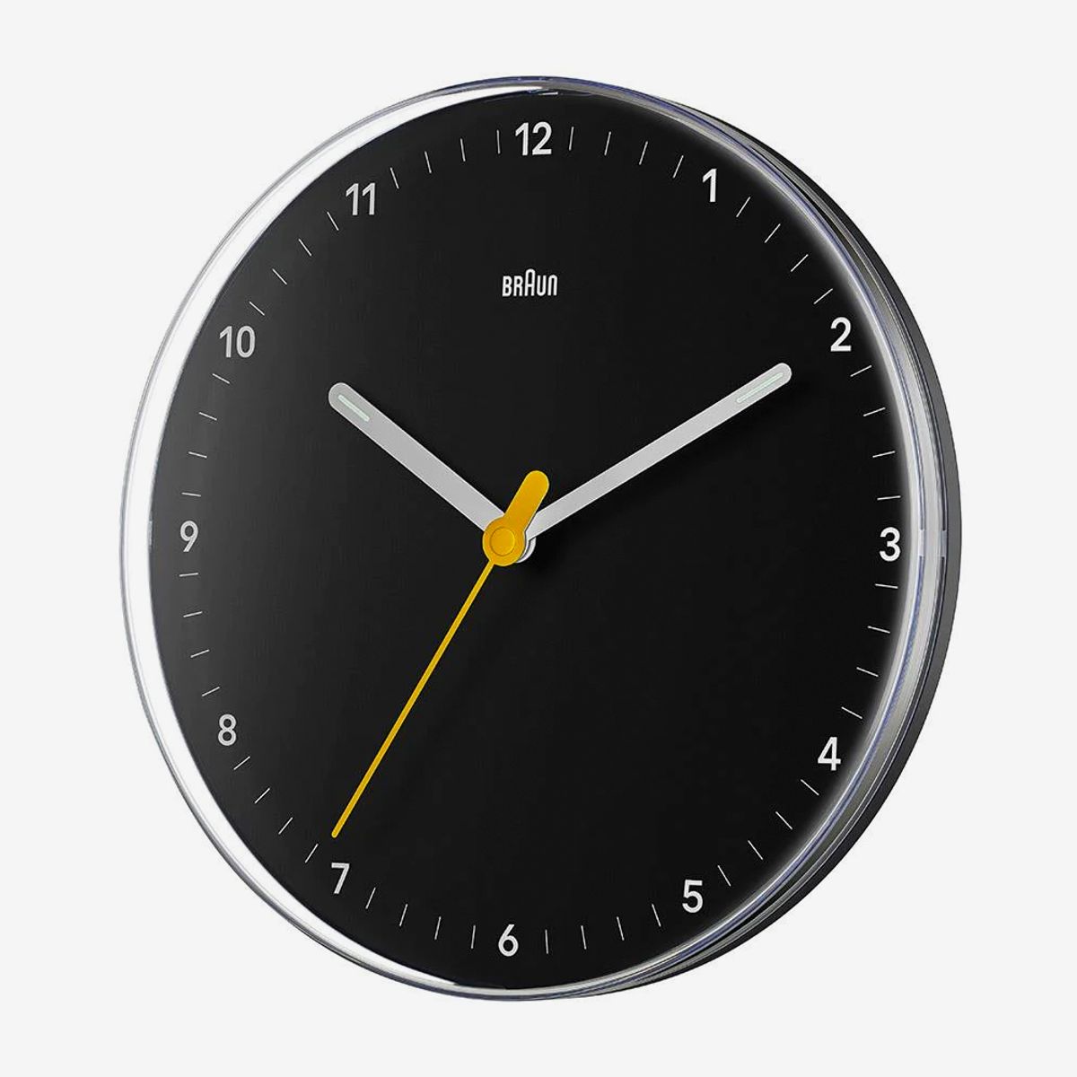 BRAUN - Reloj De Pared Con Mecanismo Silencioso Negro