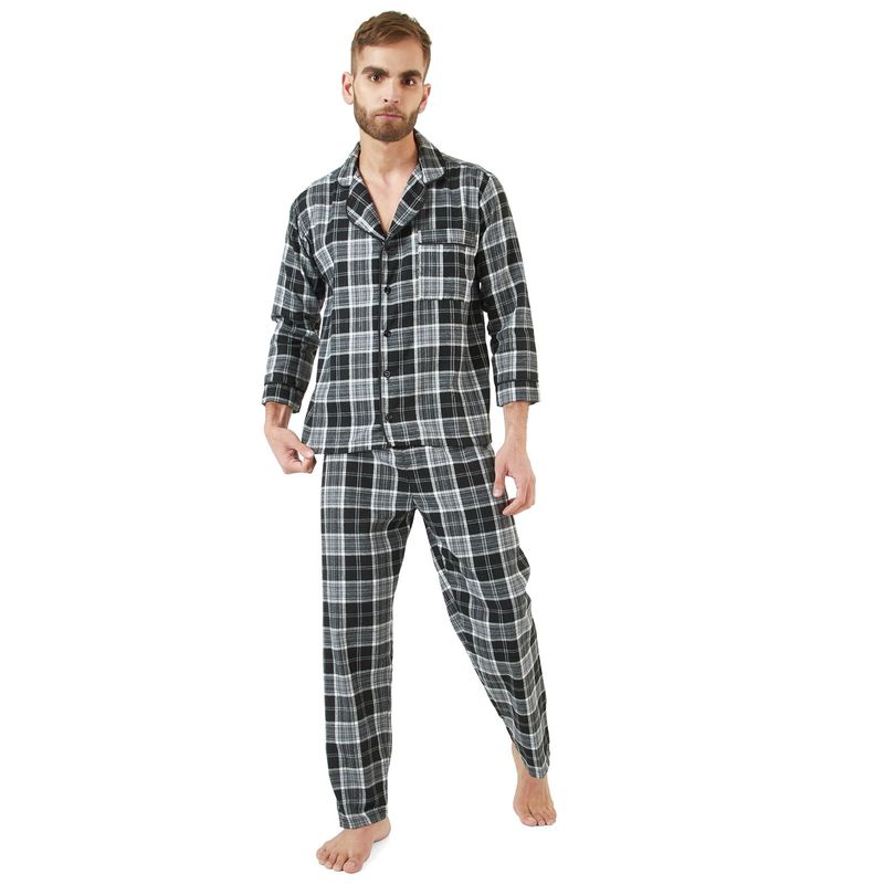 SANTANA - Pijama Hombre Leñadora Negro