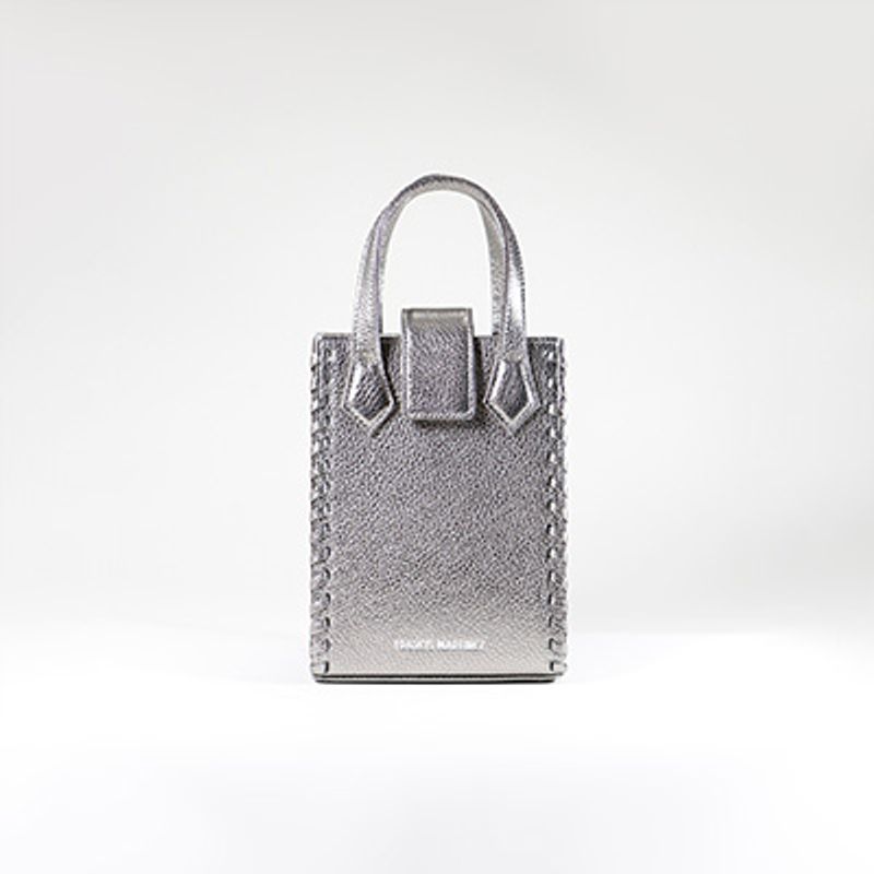 BY FRANCIS MARTINEZ - Cartera para mujer Mini Tote Plata_.
