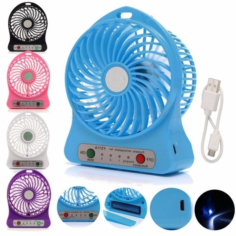 SKY - Ventilador Abanico Portátil Recargable Usb Escritorio Hogar