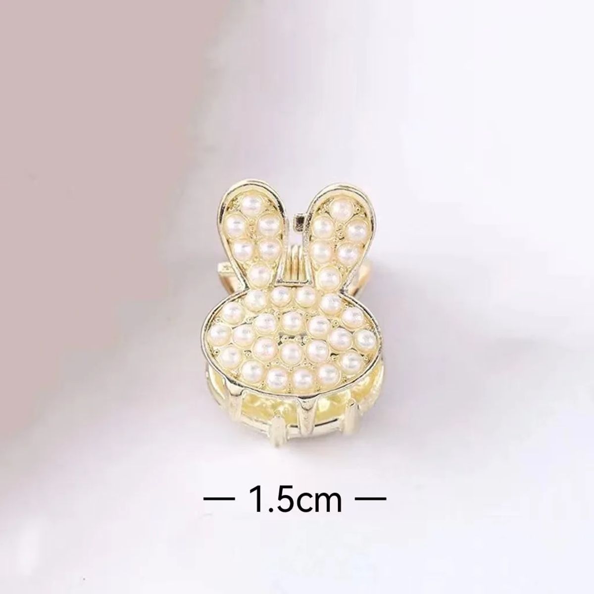 GENERAL - Caimán Pequeño Para Cabello Perlas Glamour Diseño Conejo_.