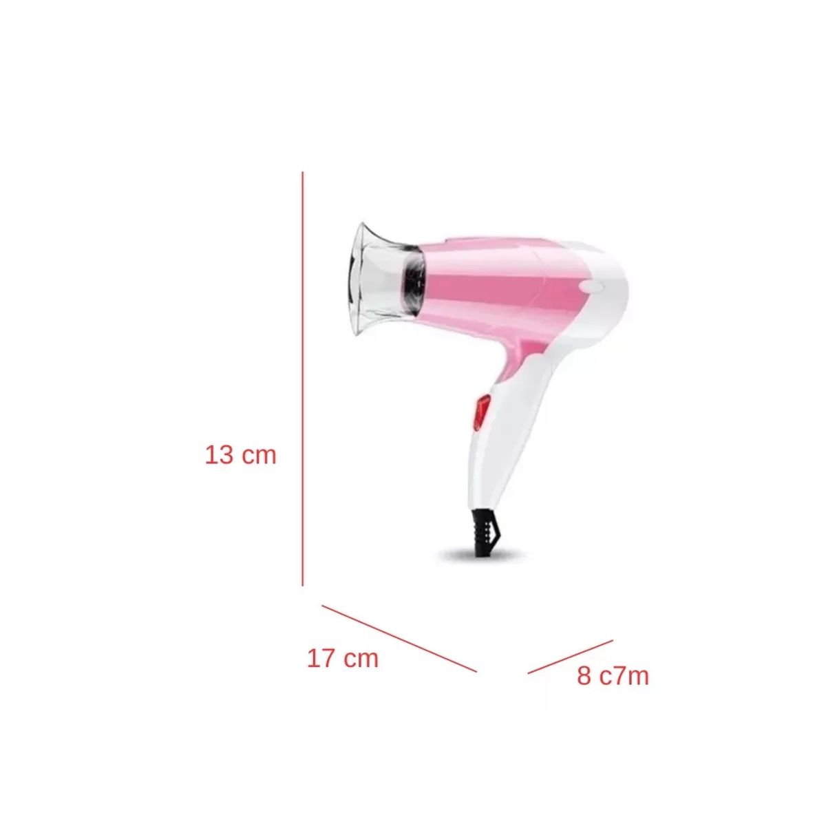 GENERICO - Mini Secador Para Cabello Viajero Plegable Portátil Pequeño