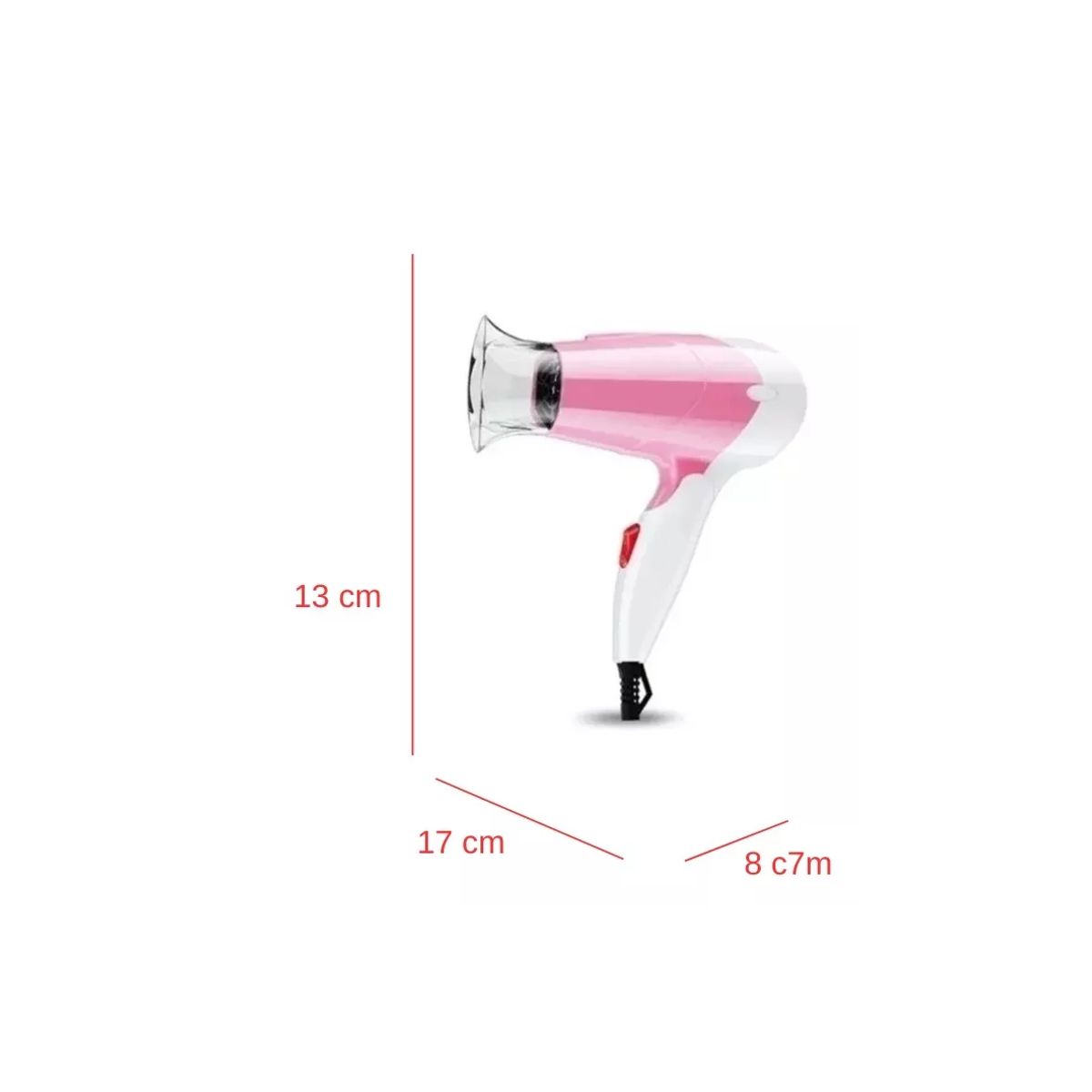 GENERICO - Mini Secador Para Cabello Viajero Plegable Portátil Pequeño