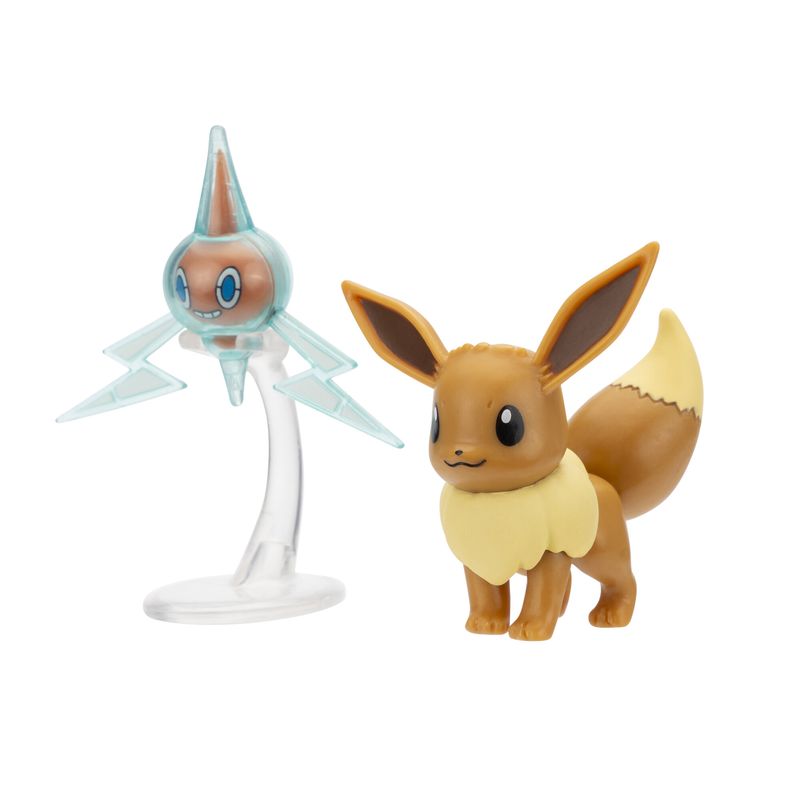 POKEMON - Figuras Pokemon Juguete Batalla Mini 5 Cm Eeve & Rotom