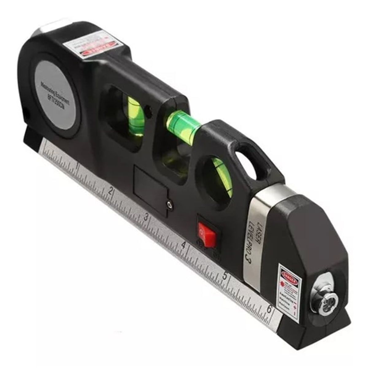 STONE - Nivel Laser 3 Burbujas Cinta Métrica Regla Cruz Horiz Vertical