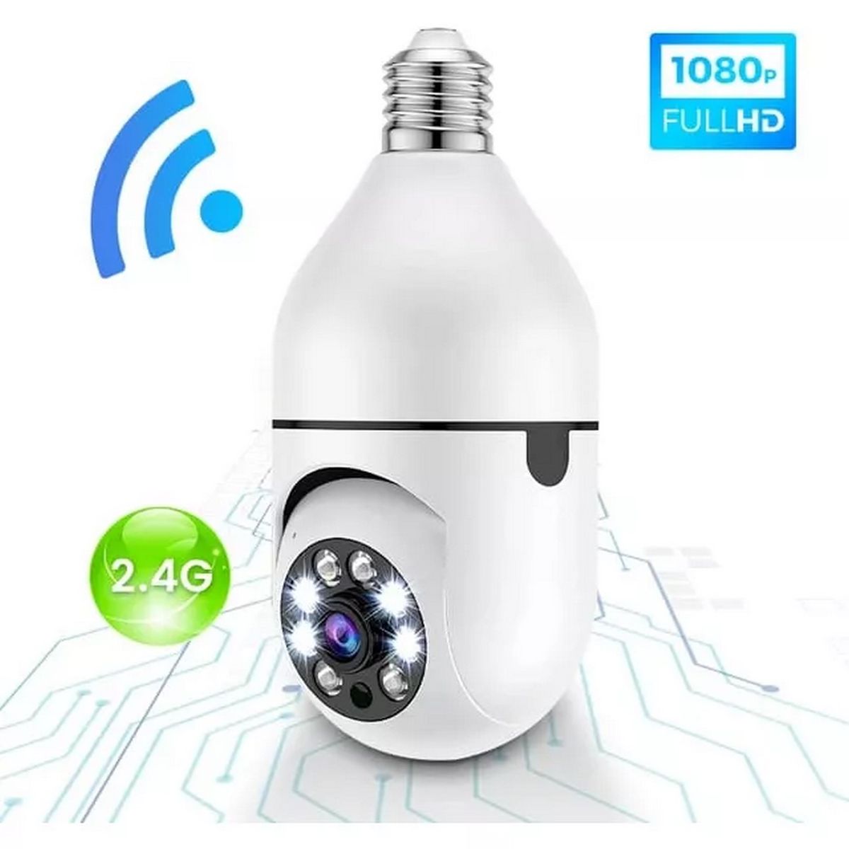 GENERICO - Camara Ip De Seguridad 360° Bombillo Wifi Hd Sensor Movil