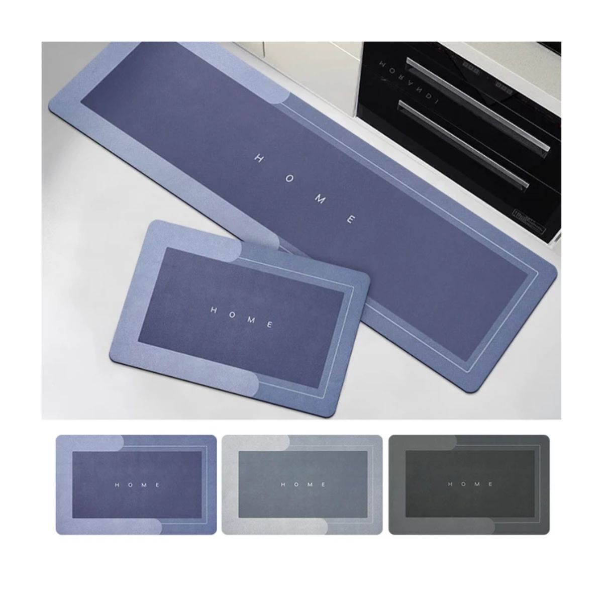 AFM - Tapete Alfombra Cocina Absorbente Y Antideslizante Juego X2