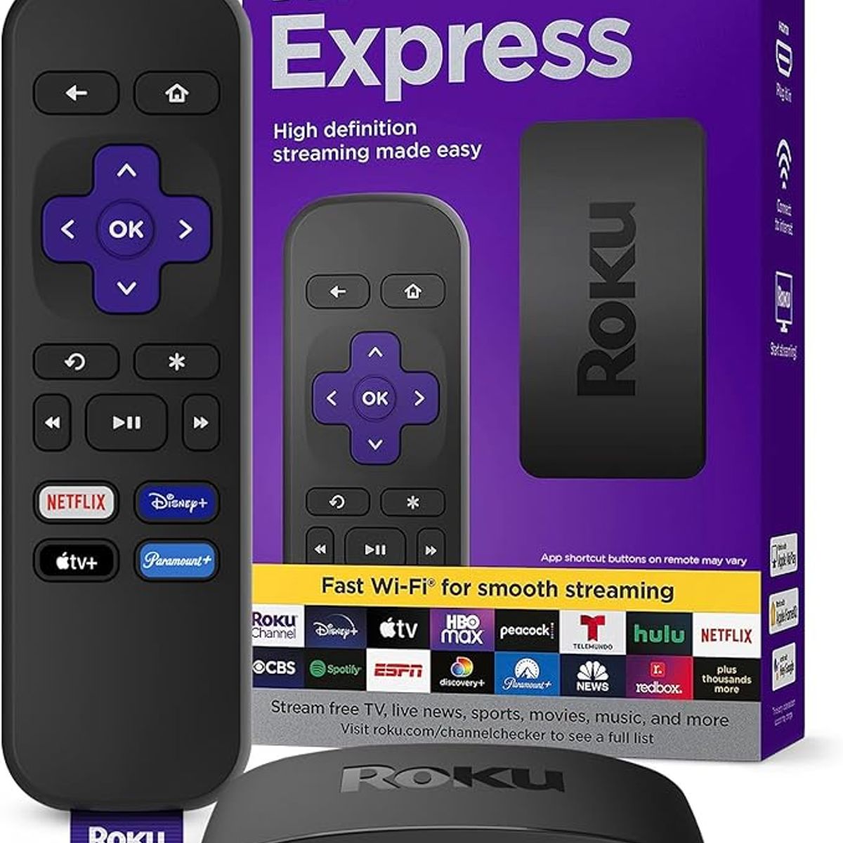 ROKU - Express HD Reproductor Netflix Prime Video Disney Streaming.