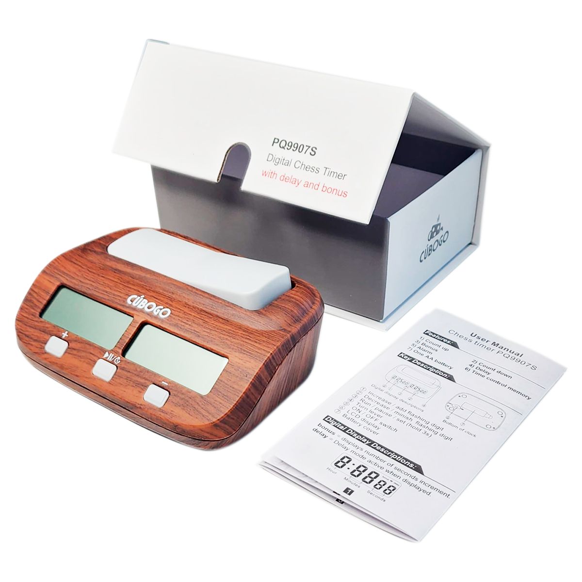 GENERICO - Reloj Digital Ajedrez Temporizador Profesional Portátil Cafe