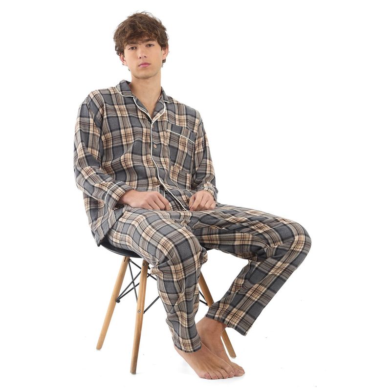 SANTANA - Pijama Hombre Leñadora Acero