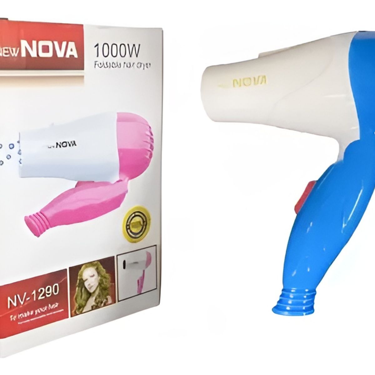 NOVA - Mini Secador Pelo Cabello Nova 1000w Viajero Portatil