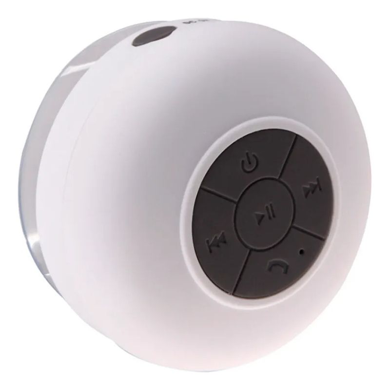 GENERICO - Mini parlante altavoz bluetooth waterproof para ducha bts-06 BLANCO