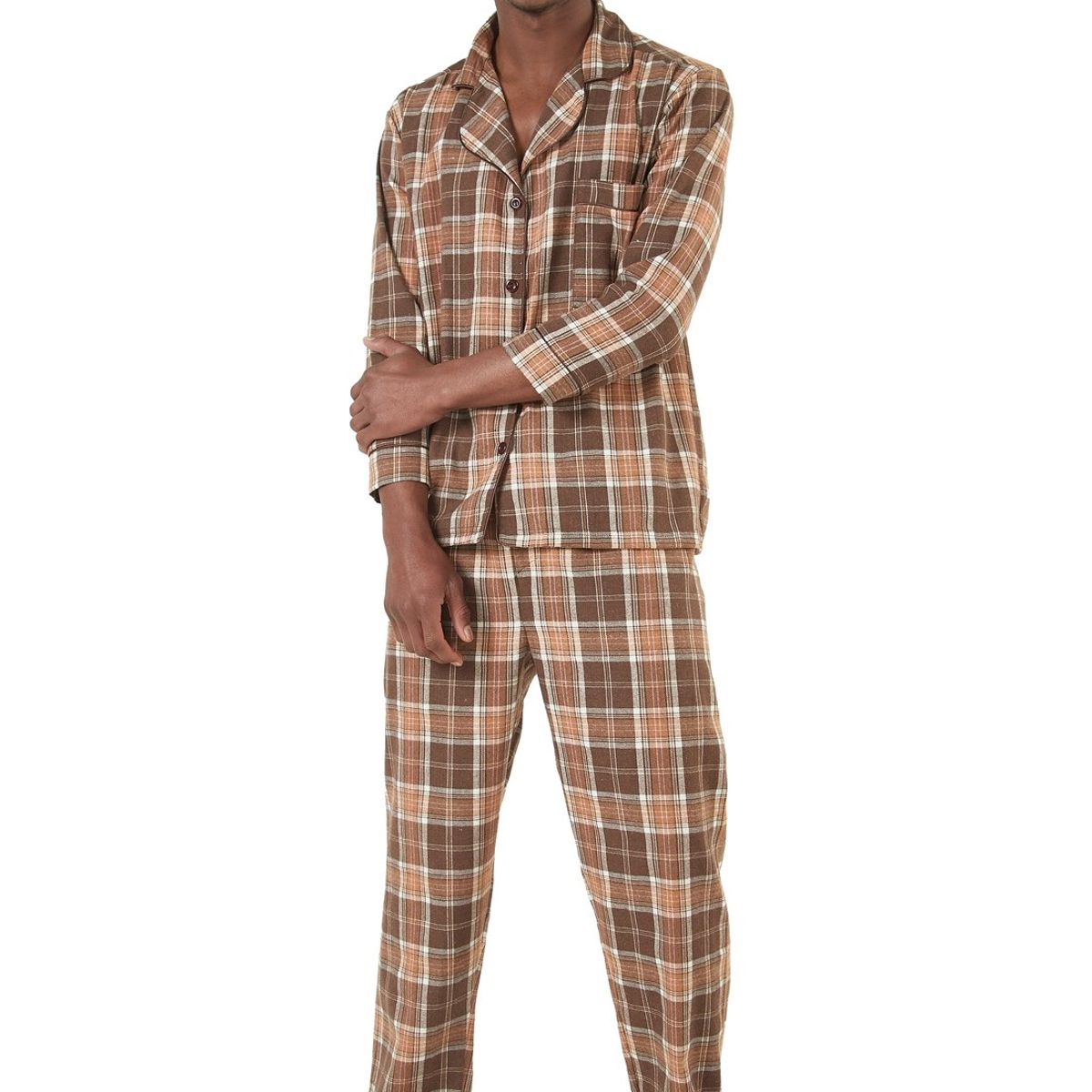 SANTANA - Pijama Hombre Leñadora Marrón