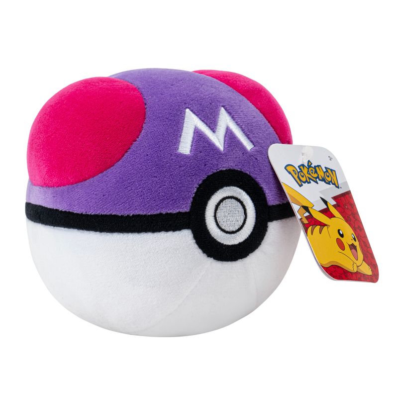 POKEMON - Peluche Pokemon Poke Bola 12Cm Masterball Violeta Blanco