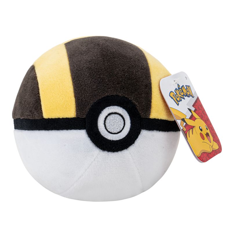 POKEMON - Peluche Pokemon Poke Bola 12Cm Ultraball Negro - Blanco