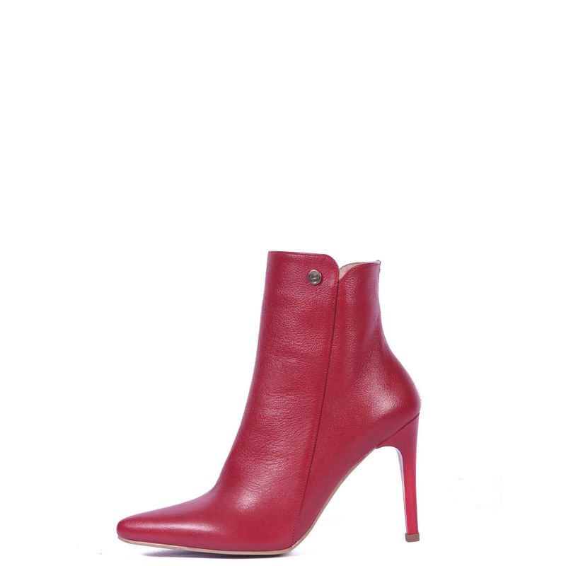 STIVALI - Botin Malta Cuero Napa Rojo