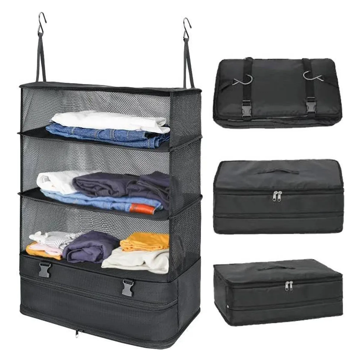 GENERICO - Estante Organizador Equipaje Viaje Colgante Closet Portátil